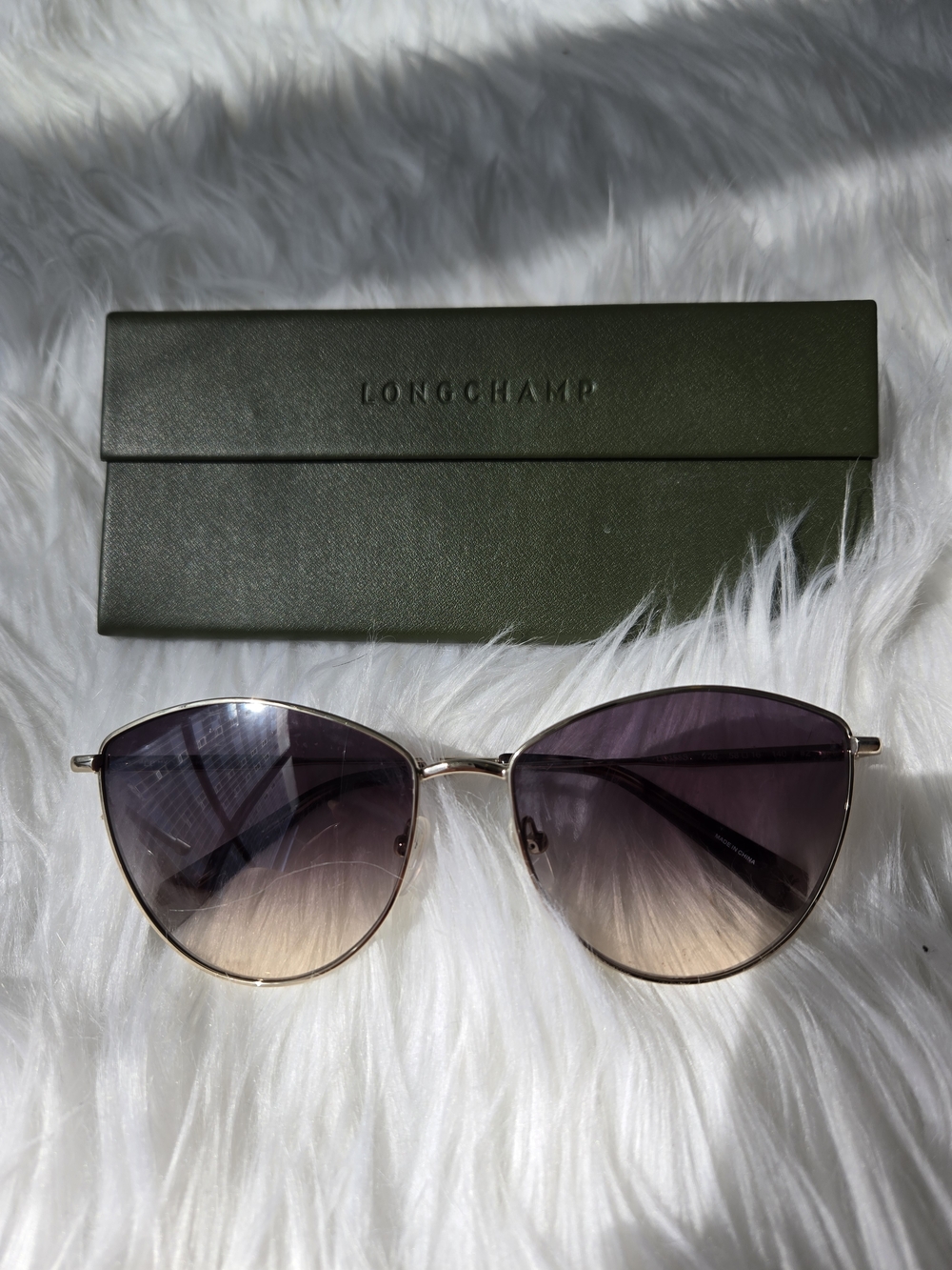 Longchamp Women's Gradient Purple Cat-Eye Sunglasses